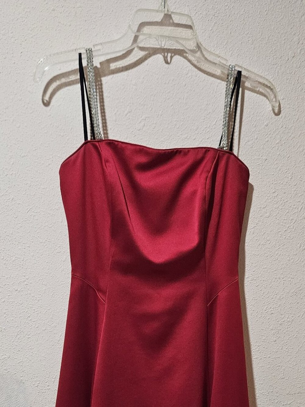 Red A line Gown